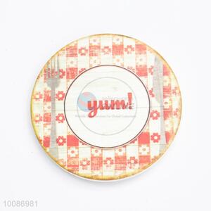 Yum Red Round Cup Mat/Coaster