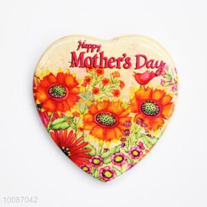 Sunflower Heart Shaped Ceramic Fridge Magnet