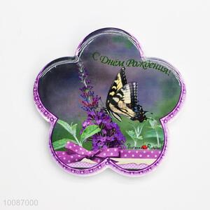 Butterfly Flower Shaped Ceramic Fridge Magnet