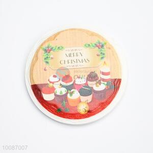 Merry Christmas Round Ceramic Fridge Magnet