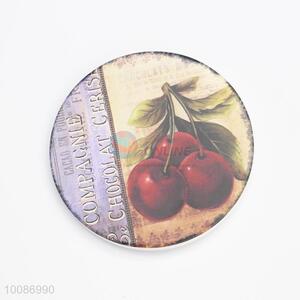 Cherry Round Cup Mat/Coaster