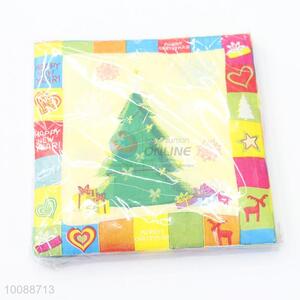 Wholesale Christmas Tree Square Printed Paper Napkin