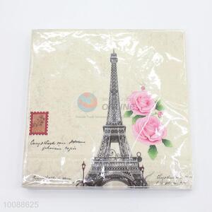 Wholesale eiffel towel printed paper napkin