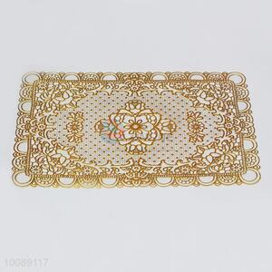 Hot selling printed pvc golden dining table placemats