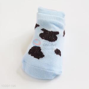 Baby Blue Anti Slip Green Cotton Baby Sock/ Soft Baby Socks