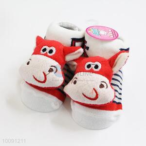 Red Cow Anti Slip Cotton Baby Sock/ Soft Baby Socks