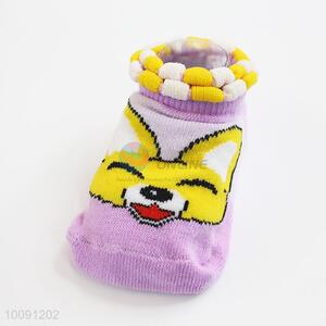 Cute Animals Anti Slip Green Cotton Baby Sock/ Soft Baby Socks