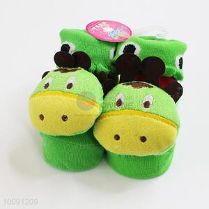 Green Cow Anti Slip Green Cotton Baby Sock/ Soft Baby Socks