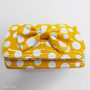 Good quality women dot&bow pu handbag/messenger bag