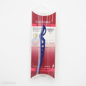 Hot Sale Blue Beauty Tool, Stainless Steel Eyebrow Tweezers with Comb