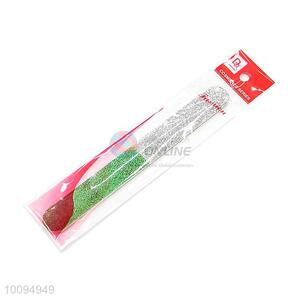 Hot Sale Green&Silvery Disposable Nail File, Foam Buffer for Ladies