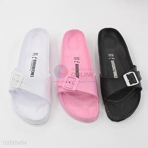 Factory price buckle EVA women slippers
