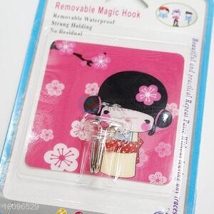 Latest Desgin Removable Waterproof Magic Plastic Hook with Pretty Girl Pattern