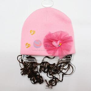 Lovely design children knitting patterns children hats with hairpiece