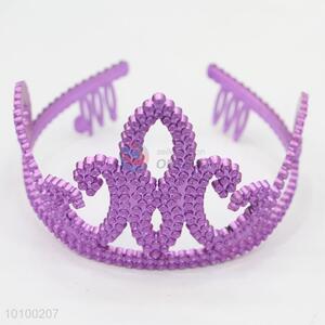 New design plastic rhinestone crown for sale