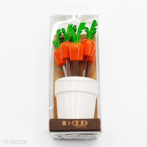 Carrot Shaped Stainless Steel Fruit Forks