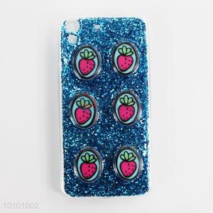 Strawberry blue glitter <em>phone</em> <em>shell</em>/<em>phone</em> case with soft edge