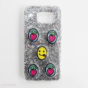 Silver strawberry <em>phone</em> <em>shell</em>/<em>phone</em> case with soft edge