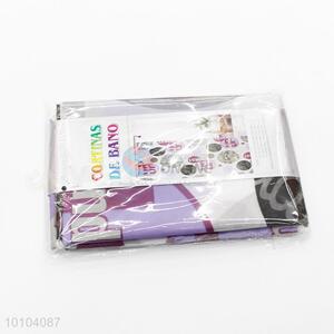 Purple Color Bathroom Shower Curtain Waterproof Moldproof Solid