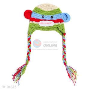 Cute Crochet Hat Baby Photography Props with Braid