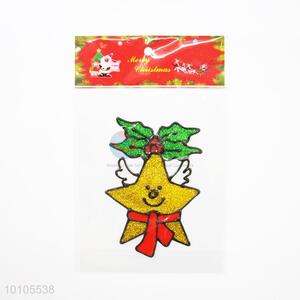 Yellow Smile Face Star Christmas Decoration
