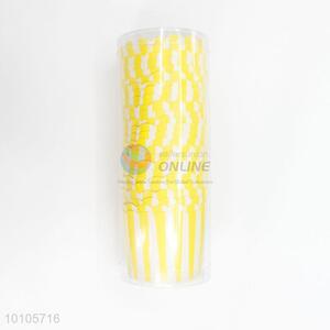 Fashion yellow striped paper baking cup