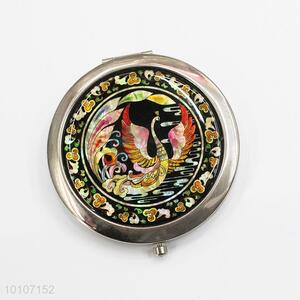 Exquisite Phoenix Pattern Pocket Cosmetic Mirror