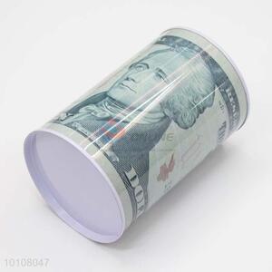 Newest zip-top can shape tinplate money box for children