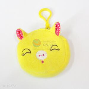 Utility yellow pig coin purse/coin holder