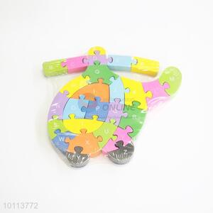 Helicopter shaped letters children puzzle