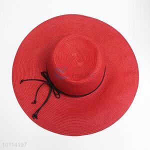 Cheap Women Wide Brim Red Paper Beach Sun Hat