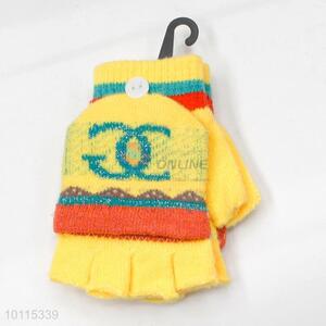 Yellow children gloves/dual purpose gloves