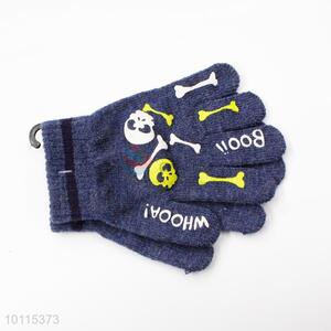 Wholesale skull pattern acrylic children gloves