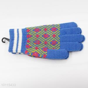 Custom blue cheap warm gloves
