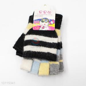 Stripe pattern children gloves/dual purpose gloves