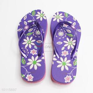 Purple Flower Women's Slipper/Beach Slipper/Flip Flop Slippers