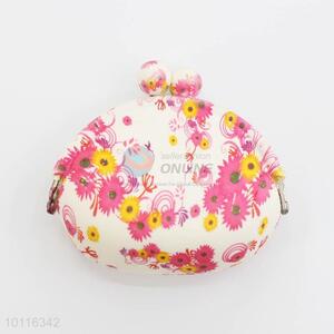 Flower Pattern Silicone Coin Purse,Coin Holder,Coin Pouch