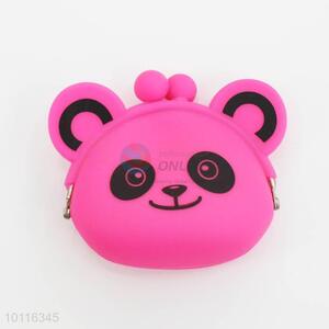 Rose Red Panda Silicone Coin Purse,Coin Holder,Coin Pouch