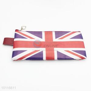 Popular promotional British flag printed zipper pencil bag/pencil case