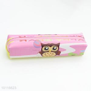 China custom owl printed zipper pencil bag/pencil case