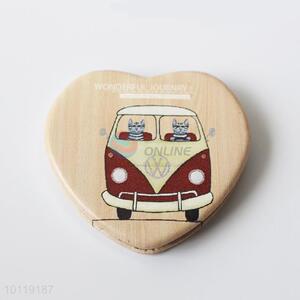 Nice Car Printed Heart Shaped Makeup Mirror/Cosmetic Mirror for Girls