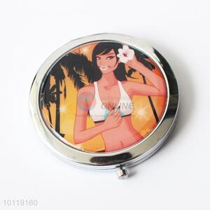 Sexy Lady Printed Round Makeup Mirror/Cosmetic Mirror for Girls