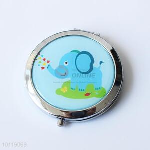 Promotional Elephant Pattern Round Makeup Mirror/Cosmetic Mirror for Girls