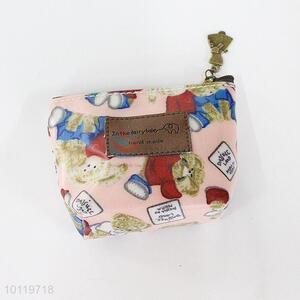 Pink bear pattern mini purse/coin purse