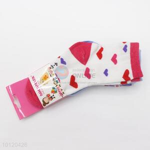 Pretty Cute Soft Kids Socks with Jacquard Pattern