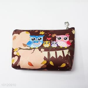 Wholesale Nice Owl Printed Rectangular Cosmetic Bag