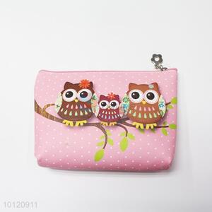 Competitive Price Owl Design Rectangular Cosmetic Bag