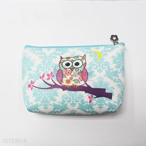 Durable Owl Printed Rectangular Cosmetic Bag