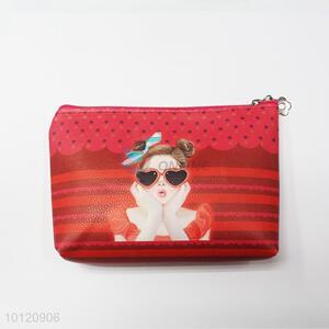 Hot Sale Red Rectangular Cosmetic Bag
