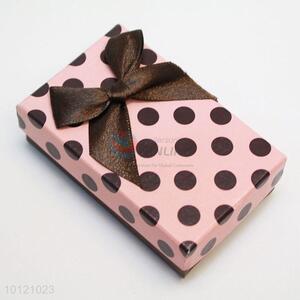 New Pink Dot Paper Jewelry Box Cases